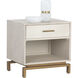 Valencia 24 X 23.5 inch Taupe / Brass Night Stand